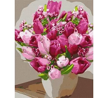 Картина за номерами Яскраві тюльпани Ідейка 40х50 (KHO3006)