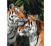 Картина по номерам Тигриная любовь Идейка 40х50 (KHO4301)
