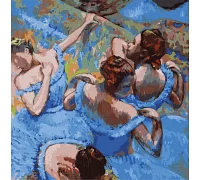 Картина по номерам  Голубые танцовщицы Идейка 40х40 (KHO4847)