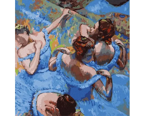 Картина по номерам  Голубые танцовщицы Идейка 40х40 (KHO4847)