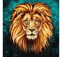 Картина по номерам Роскошный лев Идейка 40х40 (KHO4286)