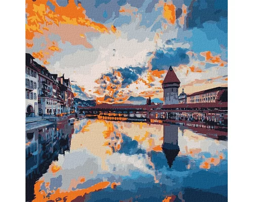Картина по номерам  Любимая Швейцария Идейка 50х50 (KHO3597)