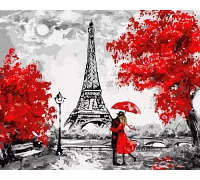 Картина по номерам Дождливый Париж 40х50 Идейка (KHO4819)