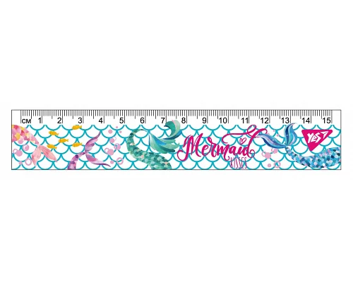 Лінійка YES 15 см Mermaid (370556)