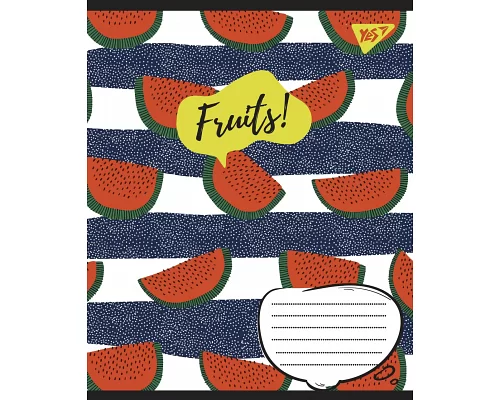 А5/36 кл. YES Fruits Зошит шкільний дя записів набір 15 шт (765943)