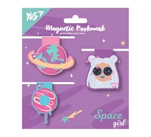 Закладки магнитные YES Space Girl 3шт. (707727)