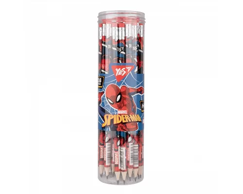 Олівець чорнографітний YES Marvel.Spiderman круглий з гумкою (280615)