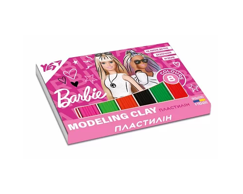 Пластилін YES 8 кол 160г Barbie (540611)