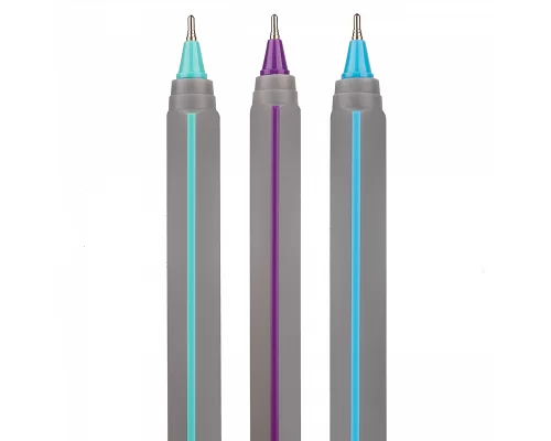 Ручка шариковая YES Triangular Gray 0 7 мм синяя набор 25 шт (412103)