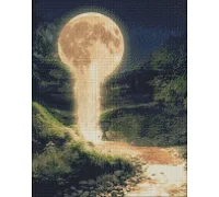 Алмазная мозаика на подрамнике Лунный водопад 40х50 (AMO7168)