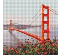 Алмазная мозаика на подрамнике Утренний Сан-Франциско 50х50 (AMO7177)