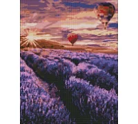 Алмазная мозаика на подрамнике Цветущая лаванда Прованса 40х50 (AMO7188)