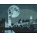 Алмазная мозаика на подрамнике Ночь в Лондоне 30х40 (AMO7212)