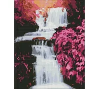 Алмазна мозаїка на підрамнику Тропічний водоспад 40х50 (AMO7236)