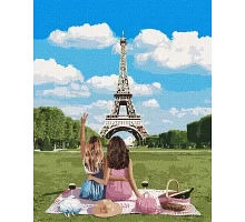 Картина по номерам Подружки в Париже 40х50 (KHO4790)
