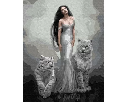 Картина по номерам Душа кошки с красками металлик 40х50 (KHO4851)