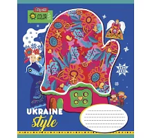 Зошит шкільний А5/12 коса 1В Ukraine style набір 25 шт. (765769)