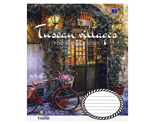 Зошит шкільний А5/96 лінійка YES Tuscan villages зошит для записів набір 5 шт. (766132)