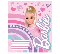 Зошит шкільний А5/12 лінійка YES Barbie набір 25 шт. (766201)