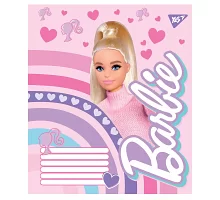 Зошит шкільний А5/12 лінійка YES Barbie набір 25 шт. (766201)