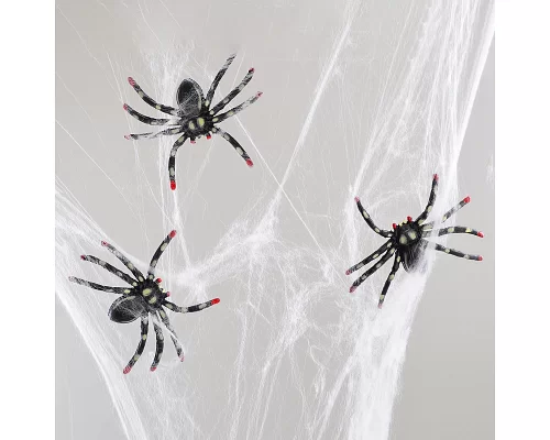 Набір пласт.павуків Yes! Fun Хелловін, 7*8 см, 3 шт, чорні (973650)