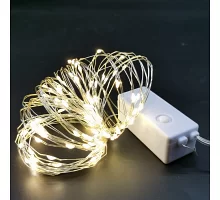 Гирлянда светодиодная нить Novogod'ko на медн. провол., 100 LED, теплый белый, 10 м, 8 реж (973785)