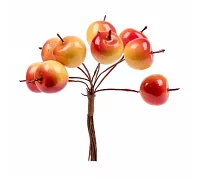 Яблоки декоративные Yes! Fun 20 мм, 9 шт/пучок, желтые, глянец (974130)