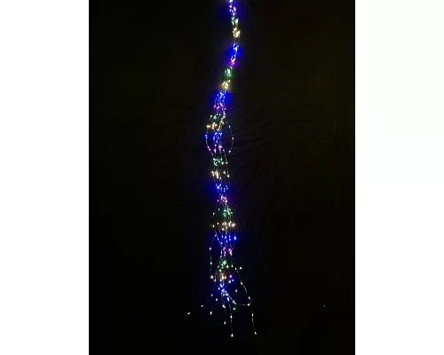 Гірлянда світлодіодна Novogod'ko на мідн.дроті Кінський хвіст, 480 LED, багатобарв.,3м,8 (974215)