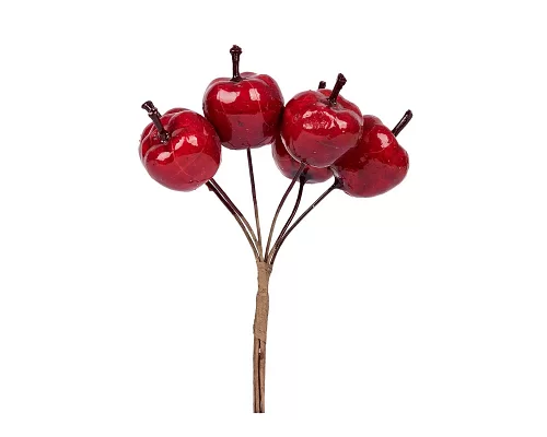 Яблоки декоративные Yes! Fun 22 мм, 6 шт / пучок, красные (973928)