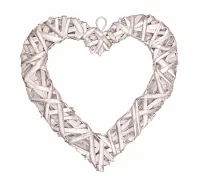 Сердце Yes!Fun ротанговое серебряное, 20 см (974246)