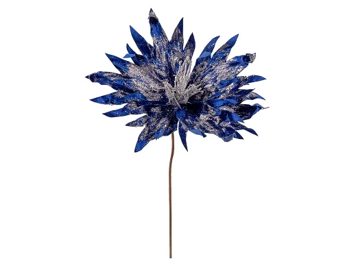 Цветок декоративный Novogod'ko Хризантема, синий, 24 см (973973)