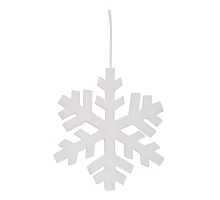 Сніжинка декоративна Novogod'ko, 40 cм, біла, поліестер (974202)