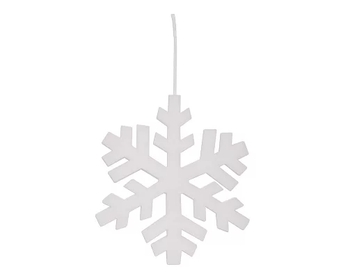 Снежинка декоративная Novogod'ko, 30 cм, белая, полиэстер (974201)