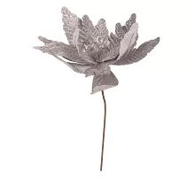 Цветок декоративный Novogod'ko Пуансеттия, серебро, 40 см (973965)