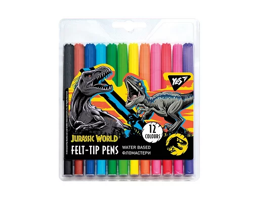 Фломастери YES 12 кольорів Jurassic World (650482)