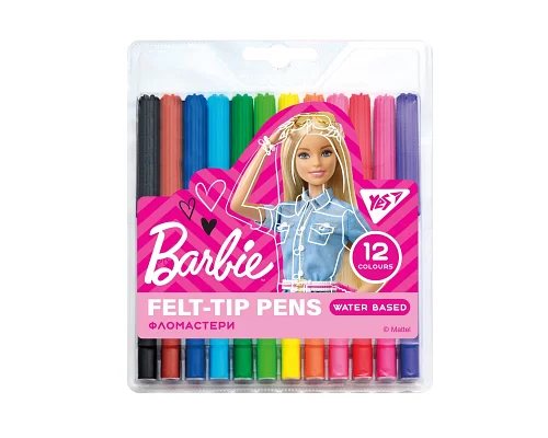 Фломастери YES 12 кольорів Barbie (650465)