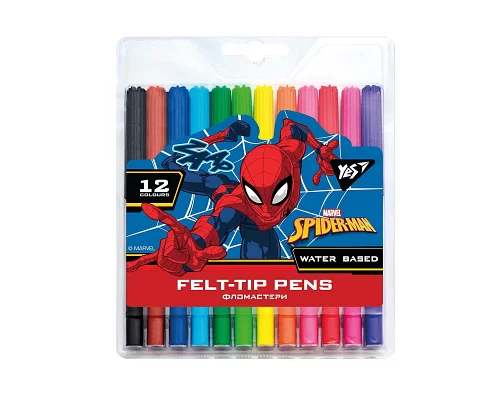 Фломастери YES 12 кольорів Marvel.Spiderman (650478)