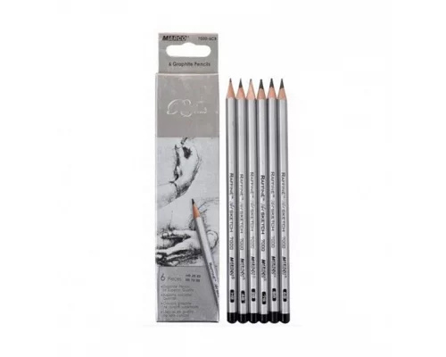 Набір олівців графітових  Raffine  Marco 6 шт. HB-8B (7000DM-6CB)