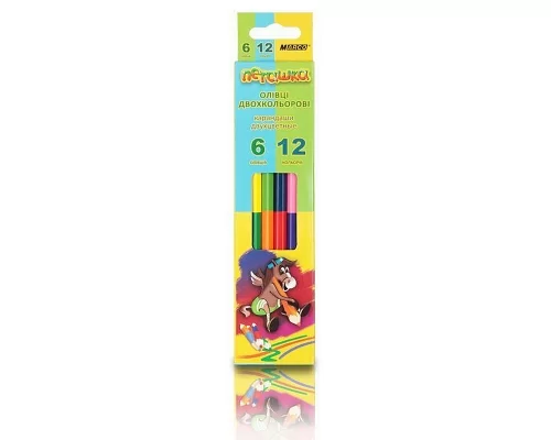 Набір олівців кольорових двосторонні Пегашка  12 кольорів Marco (1011-6CB)