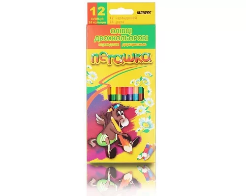 Набор цветных карандашей двухсторонние Пегашка  24 цвета Marco (1011-12CB)