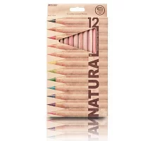 Набор цветных карандашей Jumbo с точилкой (кедр) Natural - Cedarlite 12 цветов Marco  (6400-12CB)