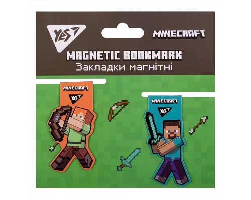 Закладки магнітні YES Minecraft 2шт. (707827)