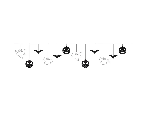 Гирлянда бум. фигурная Yes! Fun Хэллоуин Halloween mix 12 фигурок 3м (801187)