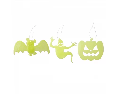 Набор подвесок Yes! Fun Хэллоуин Monster team 3 шт светятся в темноте (974347)