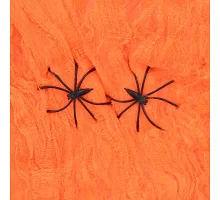Павутина декор. Yes! Fun Хелловін 20г з двома павучками помаранчева (973672)