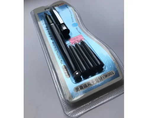 Перьевая чернильная металлическая ручка для каллиграфии Aihao Muse со сменными капсулами (8725)