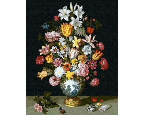 Картина за номерами Квіткова симфонія ©Ambrosius Bosschaert de Oude 40х50 Идейка (KHO3210)