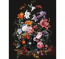 Картина по номерам Ваза с цветами и ягодами ©Jan Davidsz. de Heem 40х50 Идейка (KHO3208)