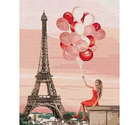 Картина за номерами Червоні фарби Парижа 40х50 Идейка (KHO4757)