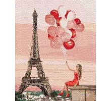 Картина за номерами Червоні фарби Парижа 40х50 Идейка (KHO4757)